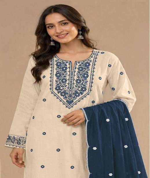 DESIGNER FANCY PARTY WEAR KHADI COTTON SALWAR SUIT JG 2110