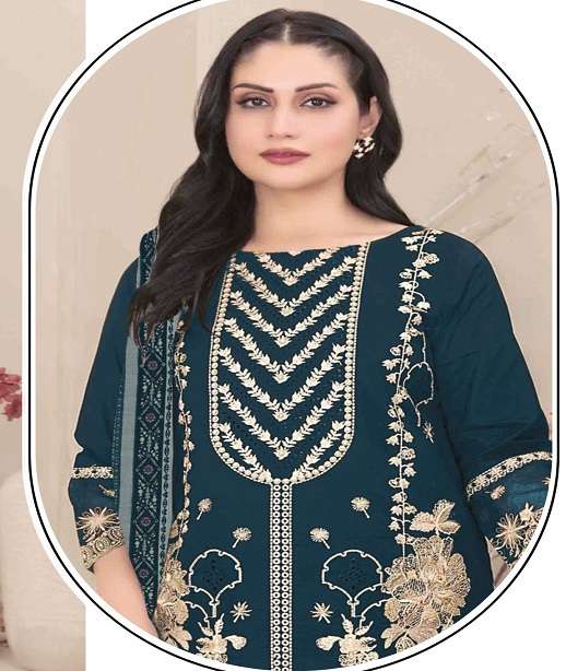DESIGNER FANCY PARTY WEAR FAUX GEORGETTE PAKISTANI SALWAR SUIT JG 4224 COLOR