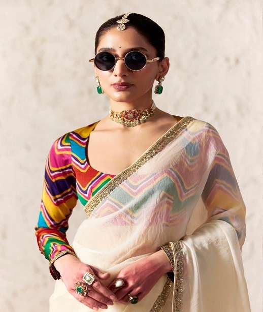 DESIGNER WEDDING PARTY WEAR FANCY SILK SAREE WITH THREAD SEQUENCE WORK SM KM 2331-2345