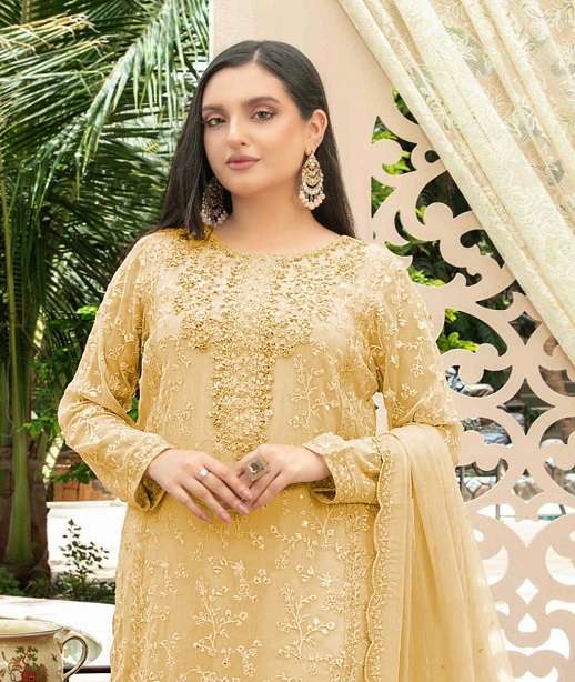 DESIGNER WEDDING PARTY WEAR STRAIGHT CHIFFON PAKISTANI SALWAR SUIT CP 928 COLOR