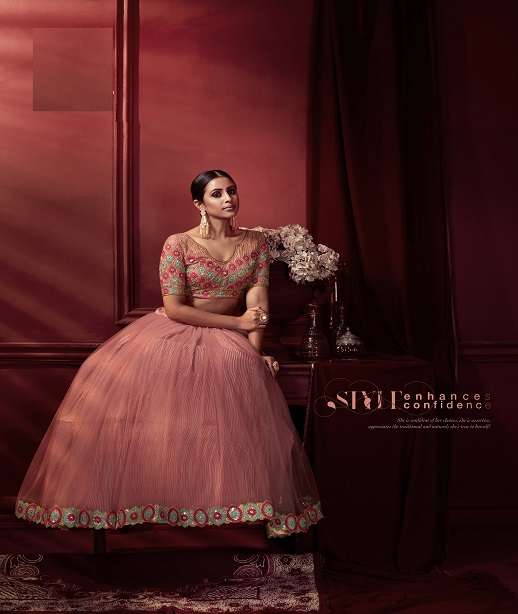 DESIGNER FANCY PARTY WEAR EXCLUSIVE LEHENGA CHOLI SHREEMATEE FASHION 101 COLORS