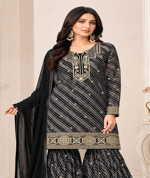 DESIGNER FANCY PARTY WEAR HEAVY FAUX GEORGETTE PRINTED SHARARA SALWAR SUIT PALAZZO JG 3120 COLOR