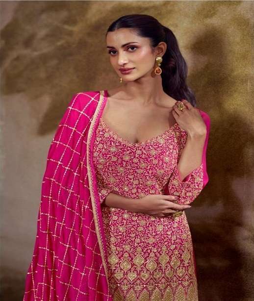 INDIAN DESIGNER FANCY WEDDING PARTY WEAR REAL GEORGETTE SHARARA SALWAR SUIT SY BANNO 5798-5799