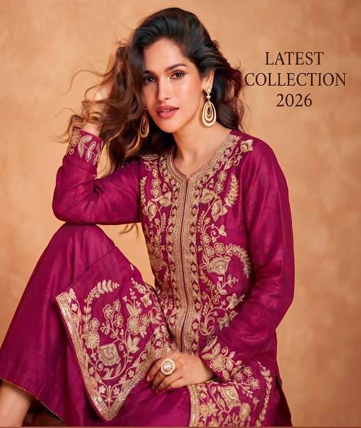 DESIGNER WEDDING PARTY WEAR CRUNSY SILK SHARARA SALWAR SUIT KB 3327-3328