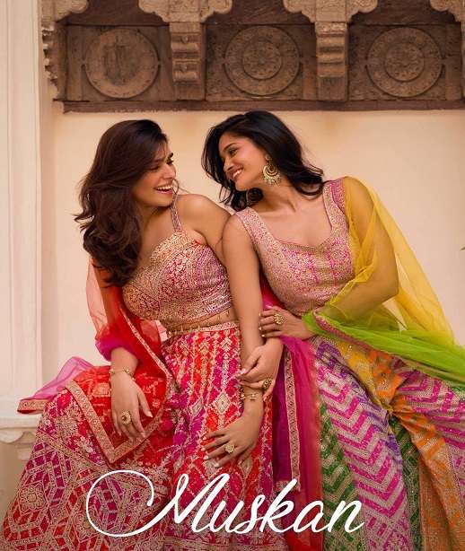 NAVRATRI SPECIAL WEAR PREMIUM CHINON SILK SHARARA SALWAR SUIT PALAZZO SUIT GL MUSKAN 5790-5791