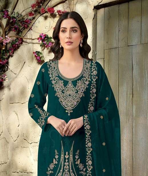 WINTER WEAR DESIGNER WEDDING PARTY WEAR PAKISTANI VELVET SUIT JG 4240 COLOR