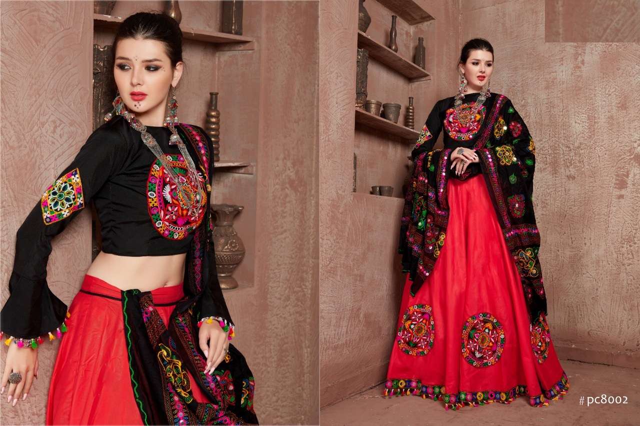 Buy Party Wear Black Hand Work Chinnon Ready To Wear Lehenga Choli Online  From Surat Wholesale Shop.