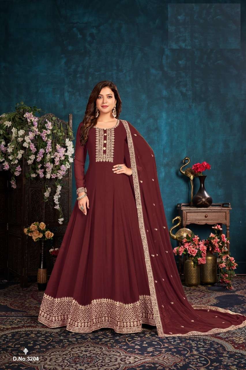 Buy Indian Bridal Red Embroidered Anarkali Gown for Women Online in USA,  UK, Canada, Australia, Germany, New Zealand and Worldwide at Best Price