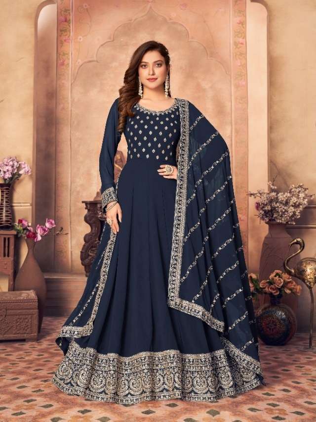 BLUE DESIGNER FANCY PARTY WEAR BEST QUALITY SALWAR SUIT AANAYA 3703