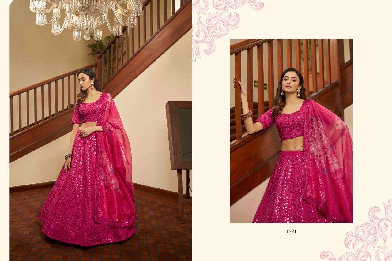 DEEP PINK DESIGNER FANCY BEST QUALITY SILK LEHENGA CHOLI KF 1921