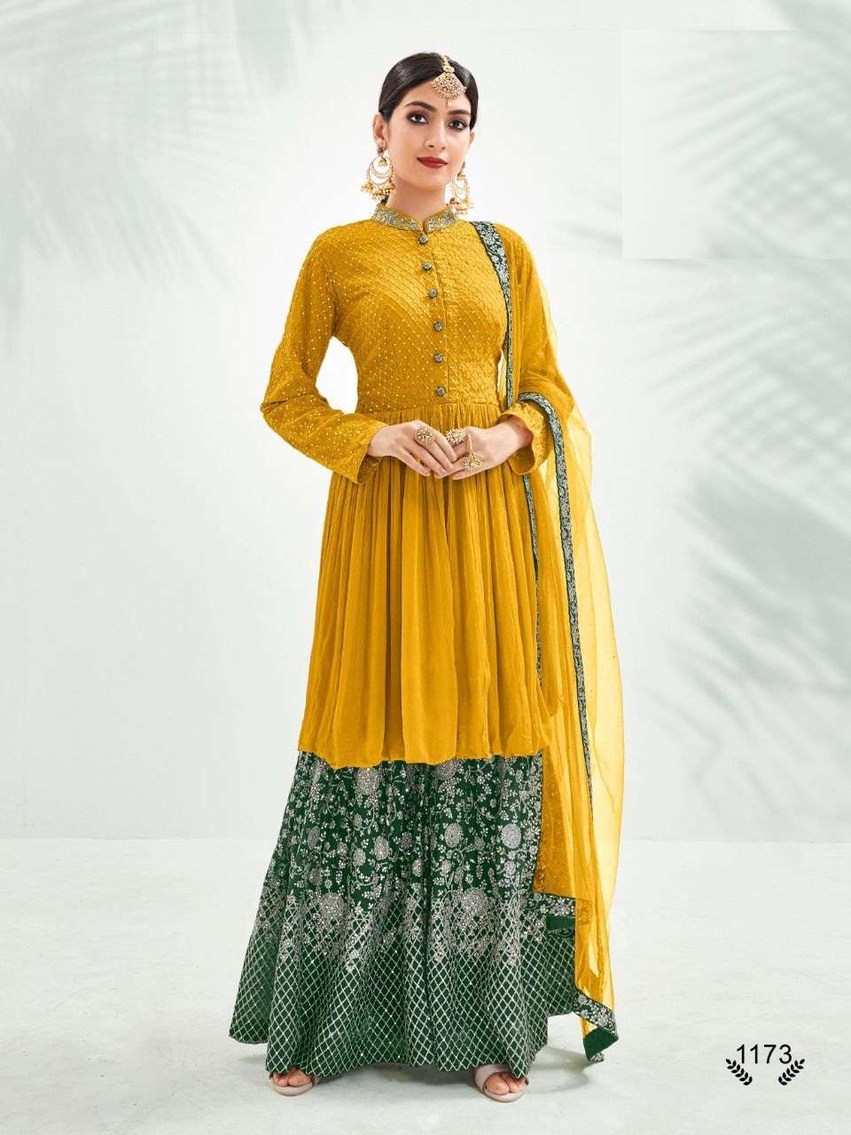 DESIGNER FANCY WEDDING PARTY WEAR SARARA SALWAR SUIT 1173A EBA