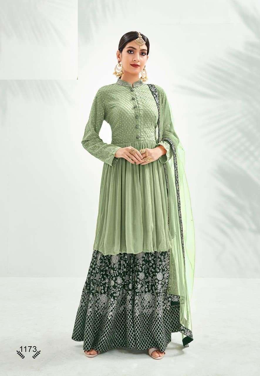 DESIGNER FANCY WEDDING PARTY WEAR SARARA SALWAR SUIT 1173B EBA