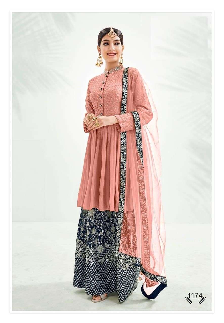 DESIGNER FANCY WEDDING PARTY WEAR SARARA SALWAR SUIT 1174A EBA