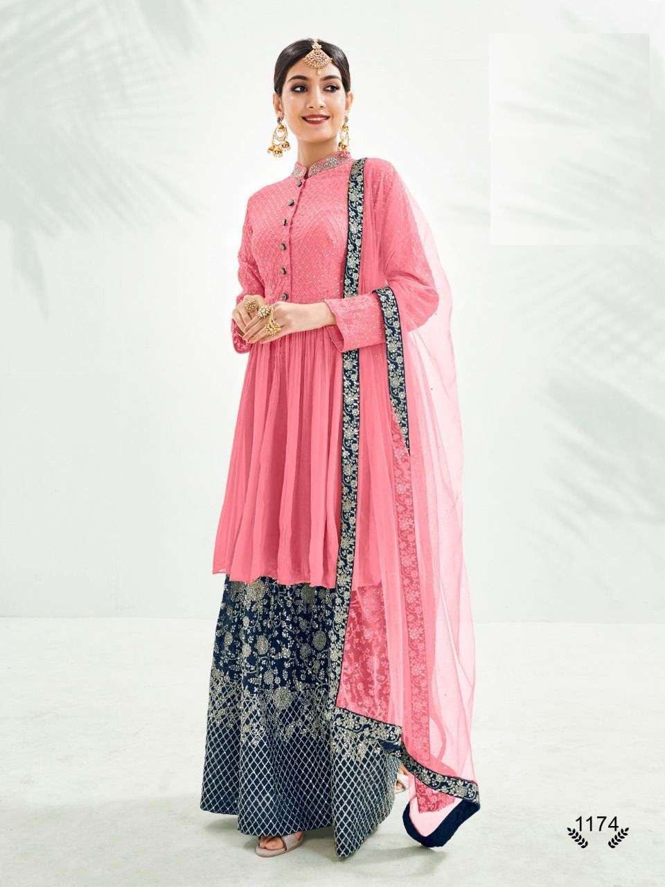 DESIGNER FANCY WEDDING PARTY WEAR SARARA SALWAR SUIT 1174B EBA