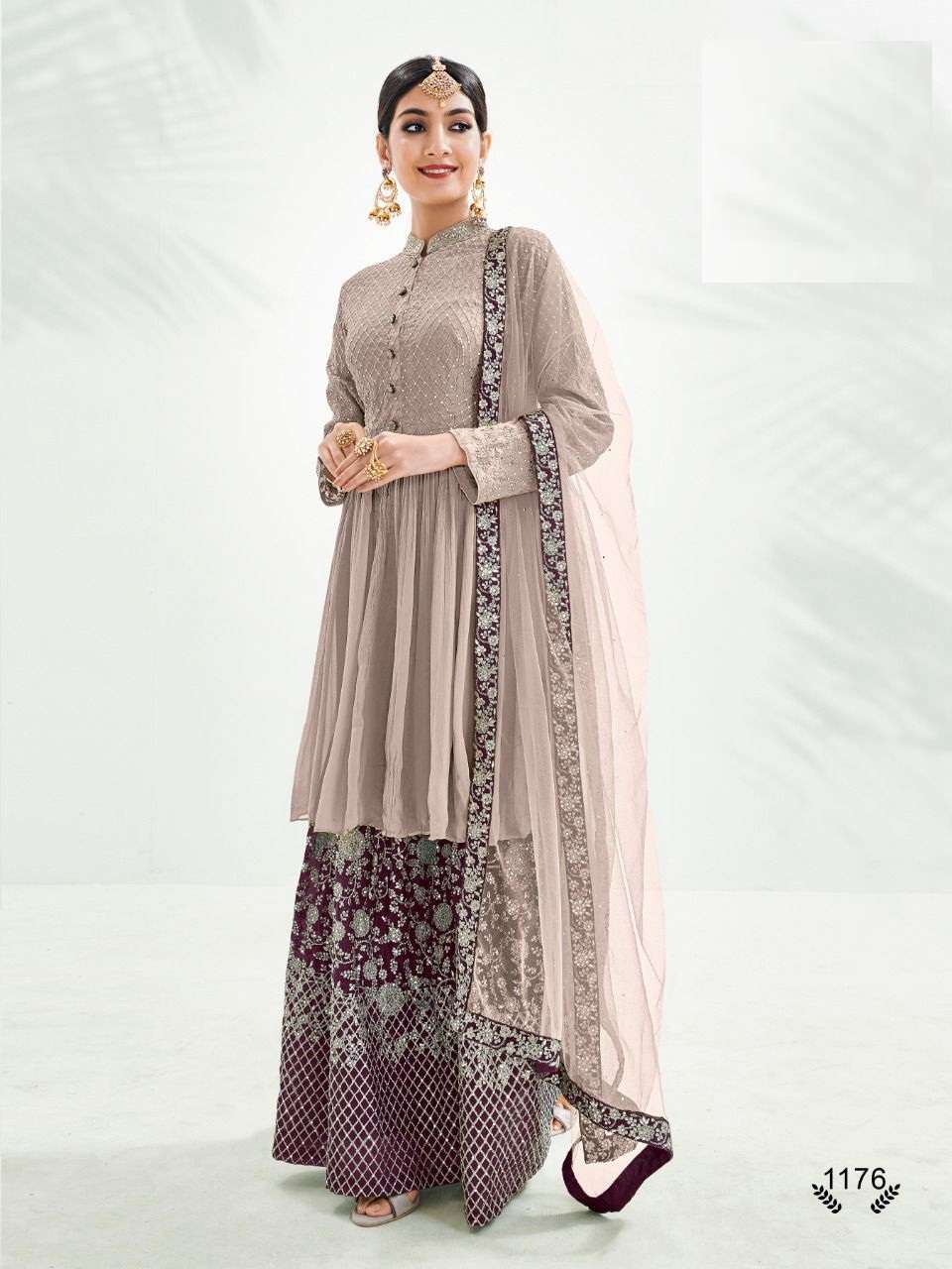 DESIGNER FANCY WEDDING PARTY WEAR SARARA SALWAR SUIT 1176A EBA