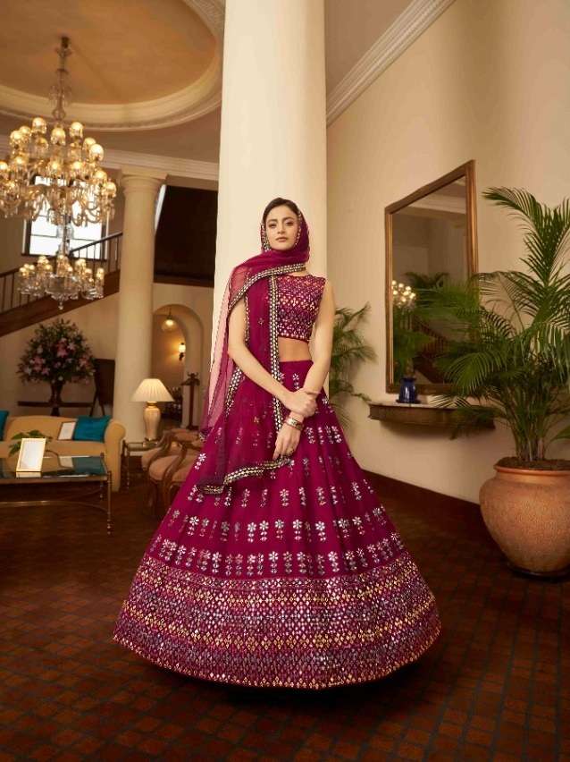 PINK DESIGNER FANCY BEST QUALITY LEHENGA CHOLI ARYA FASHION KF 1932