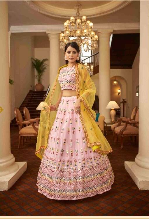 PINK DESIGNER FANCY BEST QUALITY LEHENGA CHOLI ARYA FASHION KF 1934