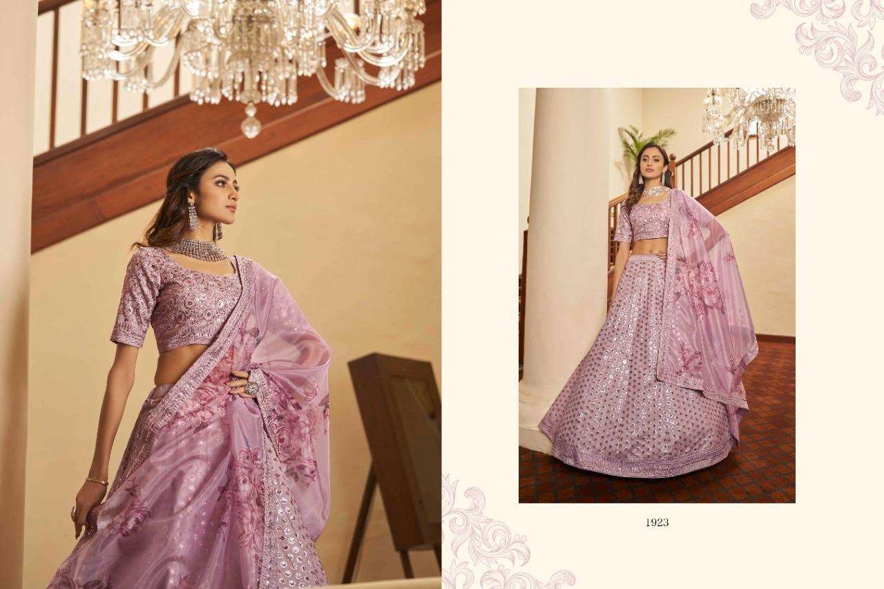 PINK DESIGNER FANCY BEST QUALITY SILK LEHENGA CHOLI KF 1923