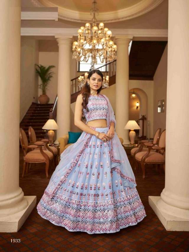 SKY BLUE DESIGNER FANCY BEST QUALITY LEHENGA CHOLI ARYA FASHION KF 1933