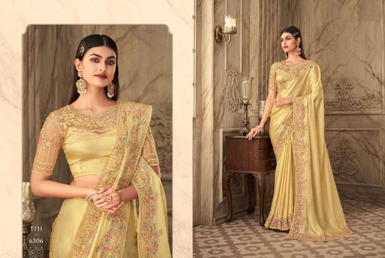 Yellow Bridal Banarasi Silk Saree With Heavy Blouse Latest 4191SR01