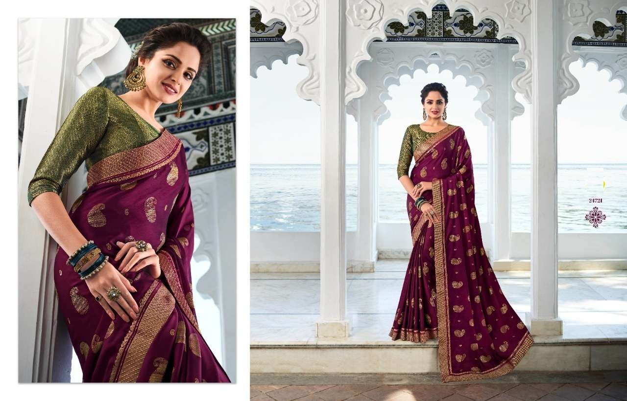 DESIGNER FANCY WEDDING PARTY WEAR GEORGETTE SILK SAREE FOR WOMEN VINAY HANSHIKA 21721