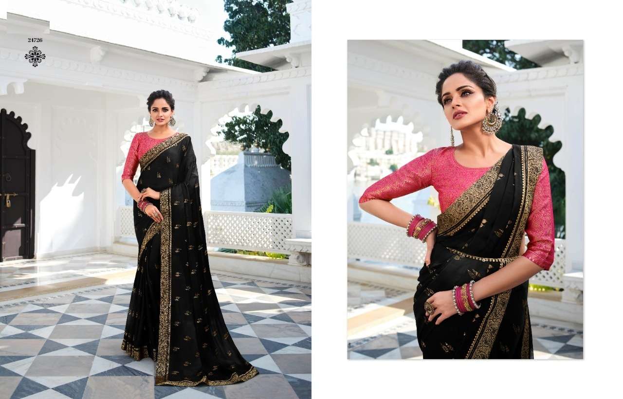 DESIGNER FANCY WEDDING PARTY WEAR GEORGETTE SILK SAREE FOR WOMEN VINAY HANSHIKA 21726