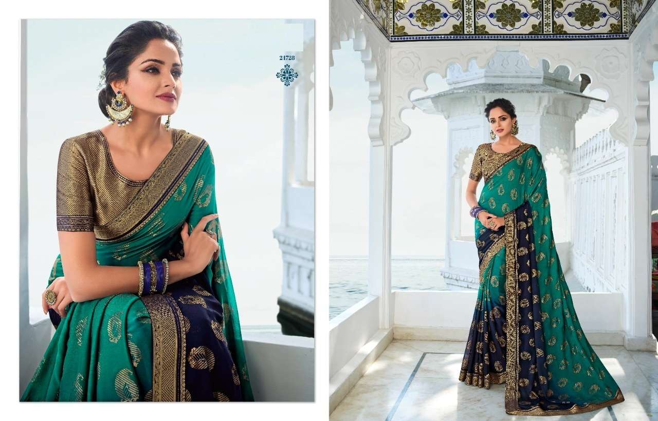 DESIGNER FANCY WEDDING PARTY WEAR GEORGETTE SILK SAREE FOR WOMEN VINAY HANSHIKA 21728