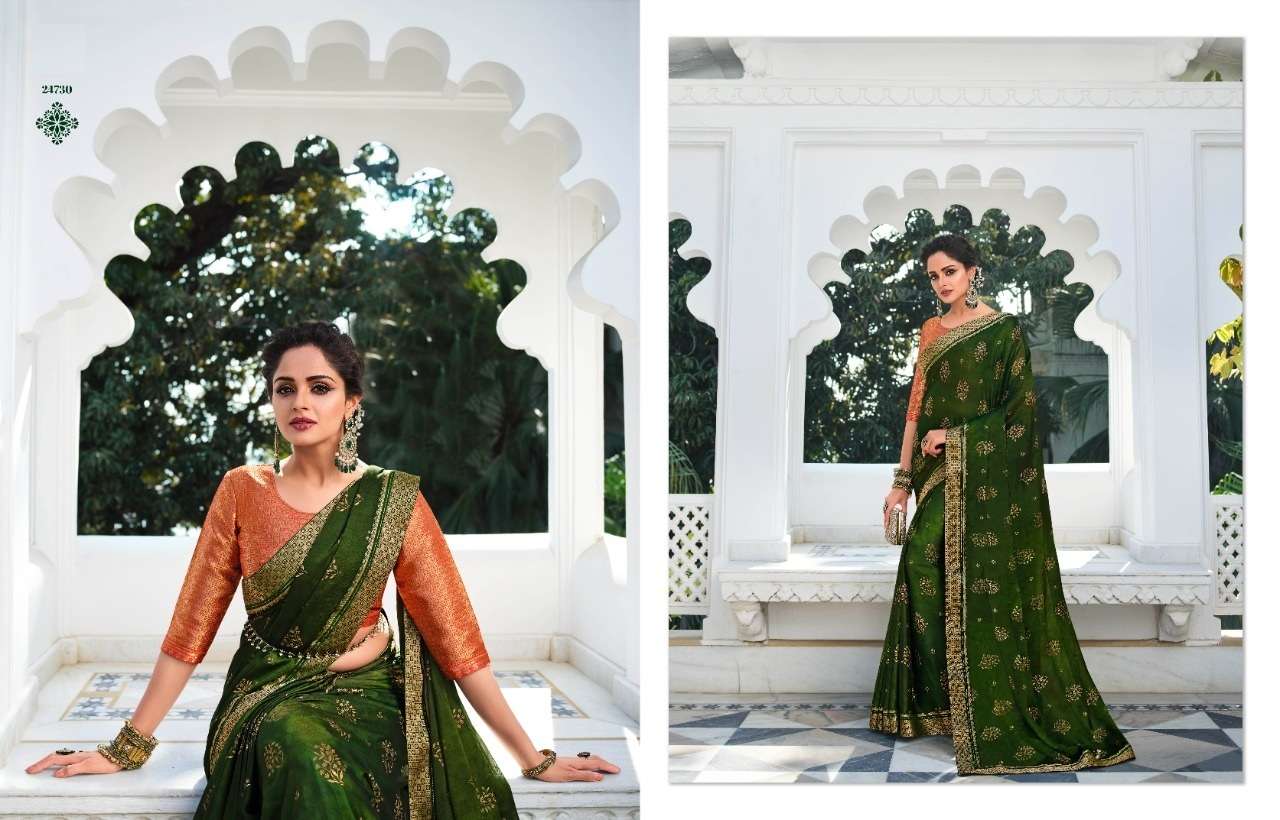 DESIGNER FANCY WEDDING PARTY WEAR GEORGETTE SILK SAREE FOR WOMEN VINAY HANSHIKA 21730