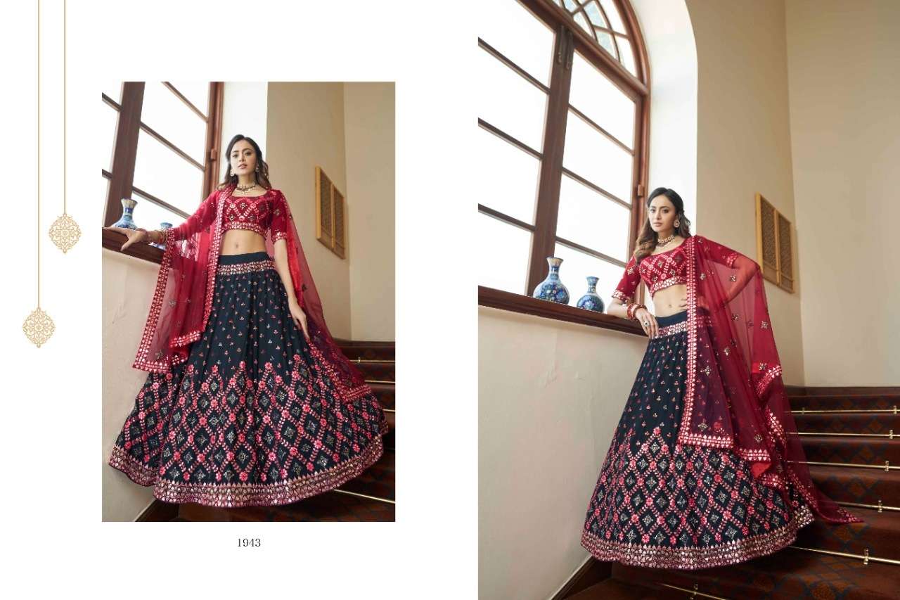 DESIGNER GEORGETTE WEDDING PARTY WEAR LEHENGA CHOLI FOR WOMEN 1943