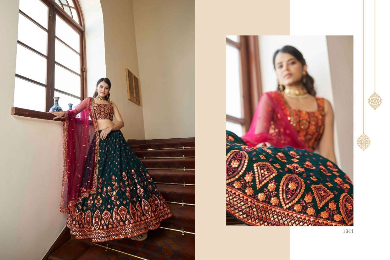 DESIGNER GEORGETTE WEDDING PARTY WEAR LEHENGA CHOLI FOR WOMEN 1944