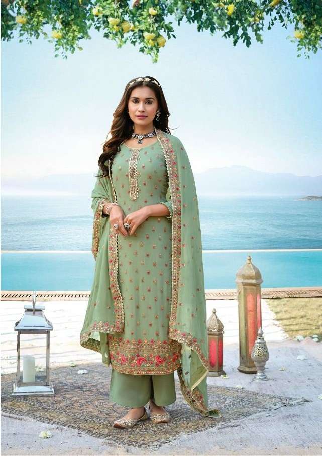 DESIGNER HOT SELLING PAKISTANI CHINON SALWAR SUIT FOR WEDDING PARTY WEAR WOMEN ASHPREET 1408