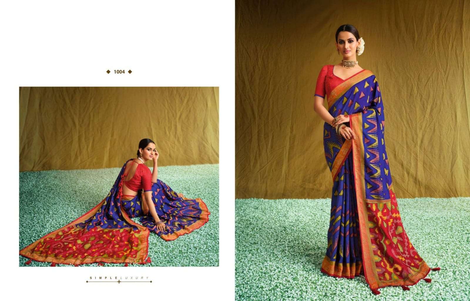 DESIGNER SILK WEDDING PARTY WEAR SAREE FOR WOMEN EXCLUSIVE COLLECTION DEVIKA 1004