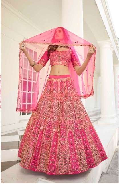 HIGHEST SELLING DESIGNER PREMIUM SILK LEHENGA FOR WEDDING PARTY WEAR FOR WOMEN 1995