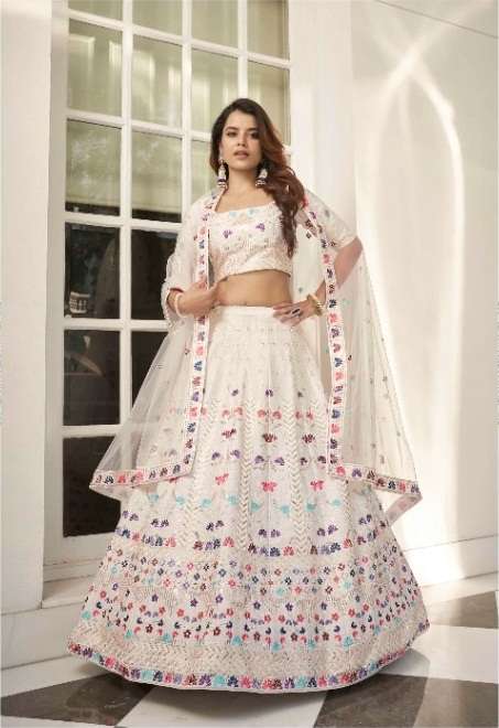 HIGHEST SELLING DESIGNER PREMIUM SILK LEHENGA FOR WEDDING PARTY WEAR FOR WOMEN 1996