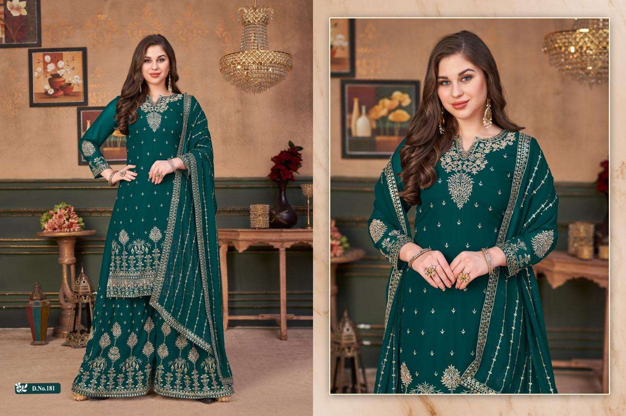 HOT SELLING PARTY WEAR SHARARA SALWAR SUIT FOR WOMEN VAANI 181