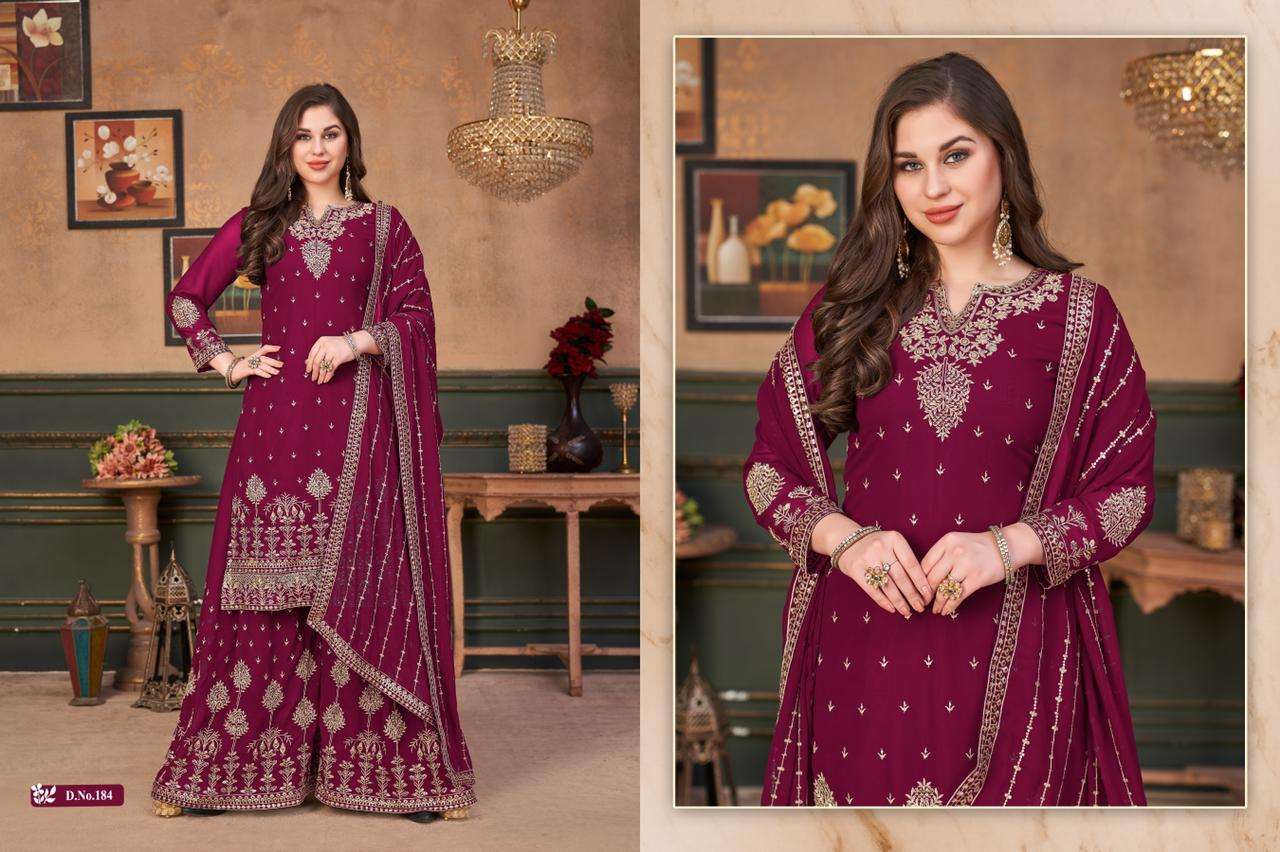 HOT SELLING PARTY WEAR SHARARA SALWAR SUIT FOR WOMEN VAANI 184