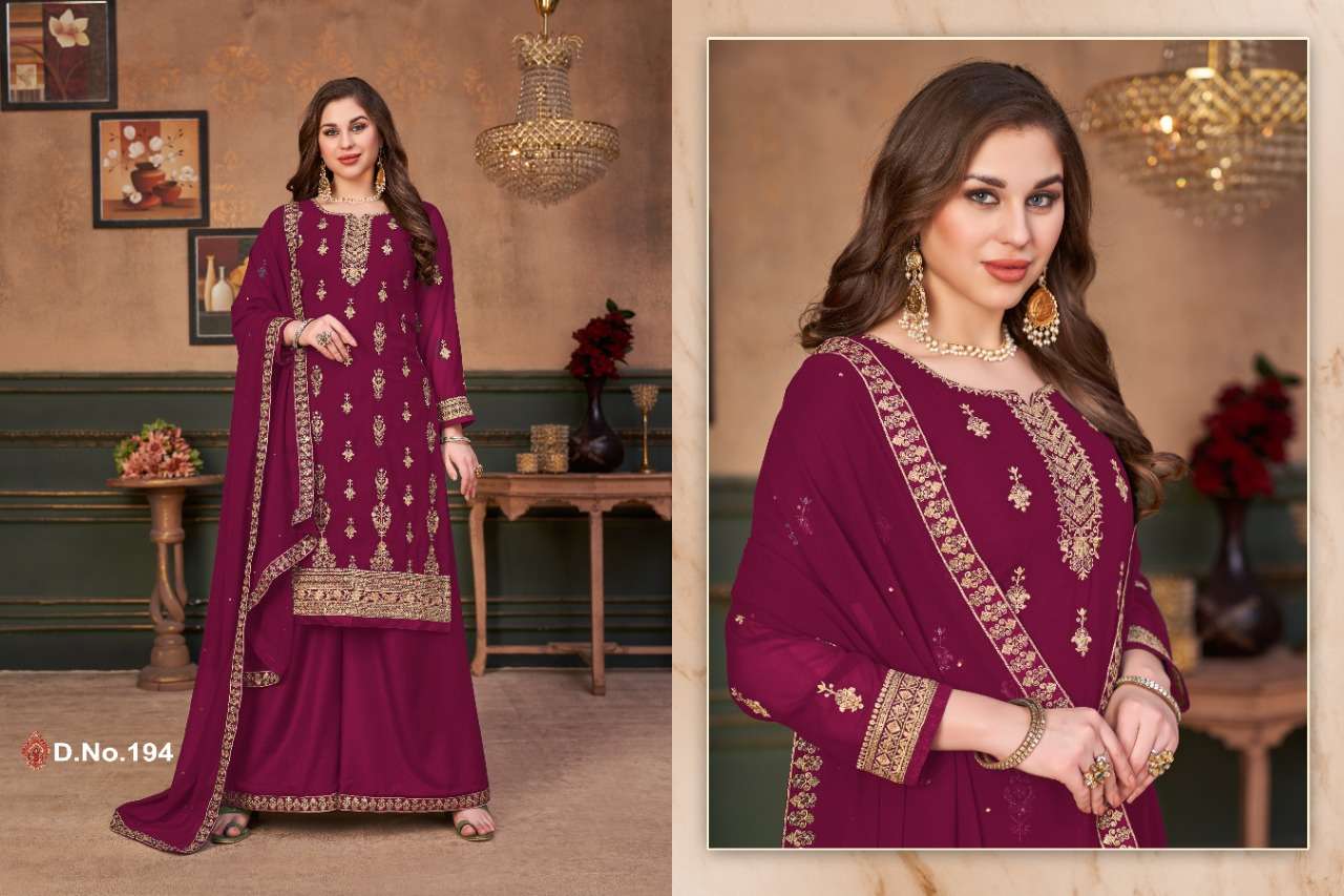 NEW ARRIVAL PLAZZO STYLE SALWAR SUIT FOR WEDDING PARTY FUNCTION WEAR VAANI 194