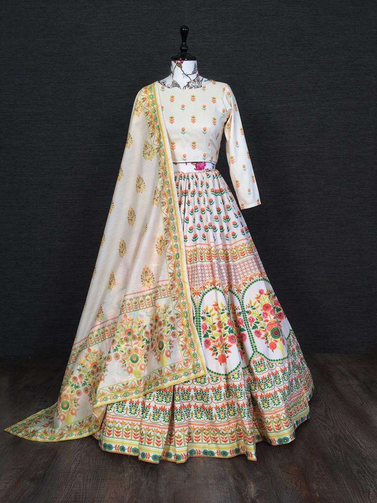 DESIGNER FANCY PARTY WEAR SILK DESIGNER LEHENGA 1201 PCC 1