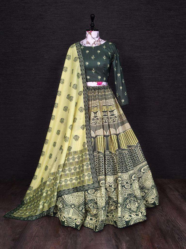 DESIGNER FANCY PARTY WEAR SILK DESIGNER LEHENGA 1201 PCC 4