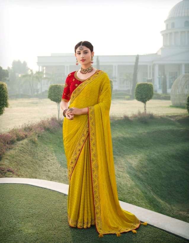 DESIGNER WEDDING PARTY FUNCTION WEAR GEORGETTE SAREE EXCLUSIVE COLLECTION SULAKSHMI 1102