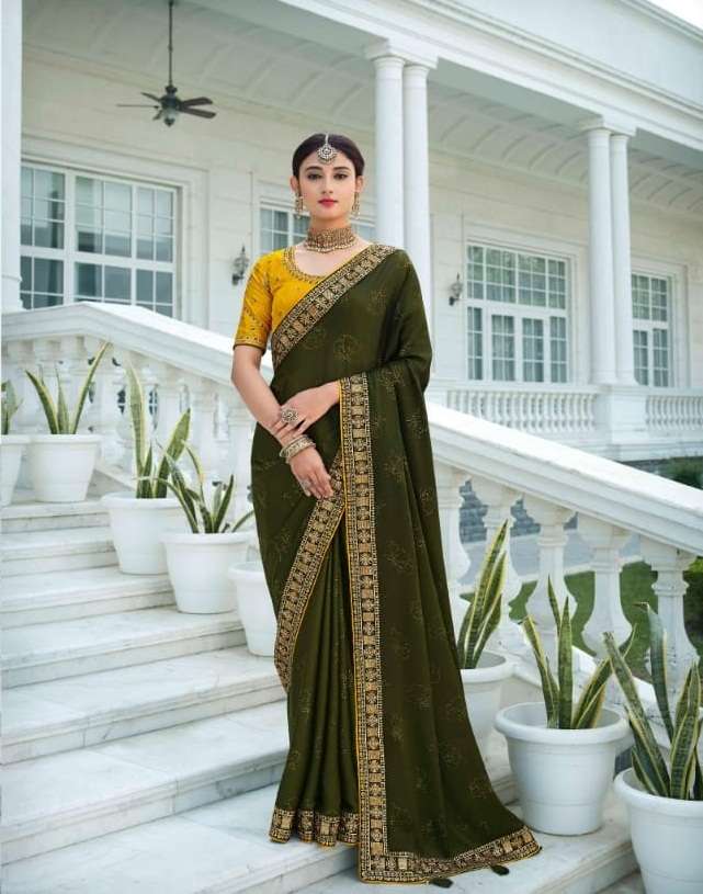 DESIGNER WEDDING PARTY FUNCTION WEAR GEORGETTE SAREE EXCLUSIVE COLLECTION SULAKSHMI 1107