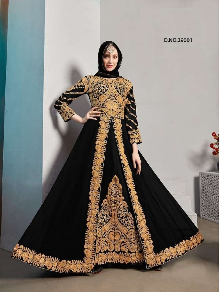 EID SPECIAL DESIGNER FANCY WEDDING PARTY WEAR GEORGETTE ANARKALI SALWAR SUIT SENHORA AFRIN 29001