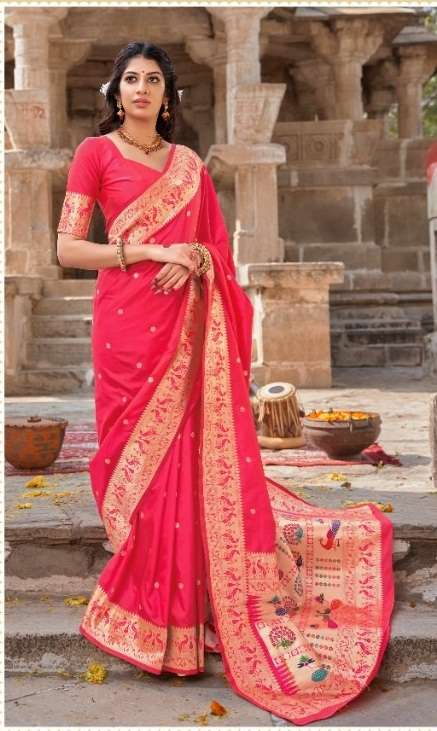 HOT SELLING DESIGNER BANARASI SILK SAREE EXCLUSIVE COLLECTION FOR WEDDING PARTY WEAR MANJUBAA MALAAIKA 9505