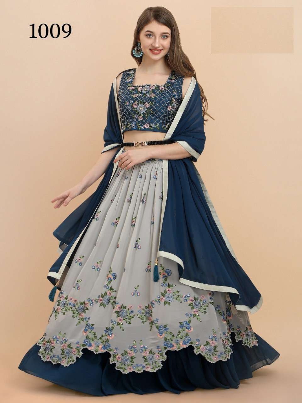 MOST SELLING DESIGNER LEHENGA CHOLI FOR WEDDING PARTY WEAR FOR WOMEN MRDDST 1009