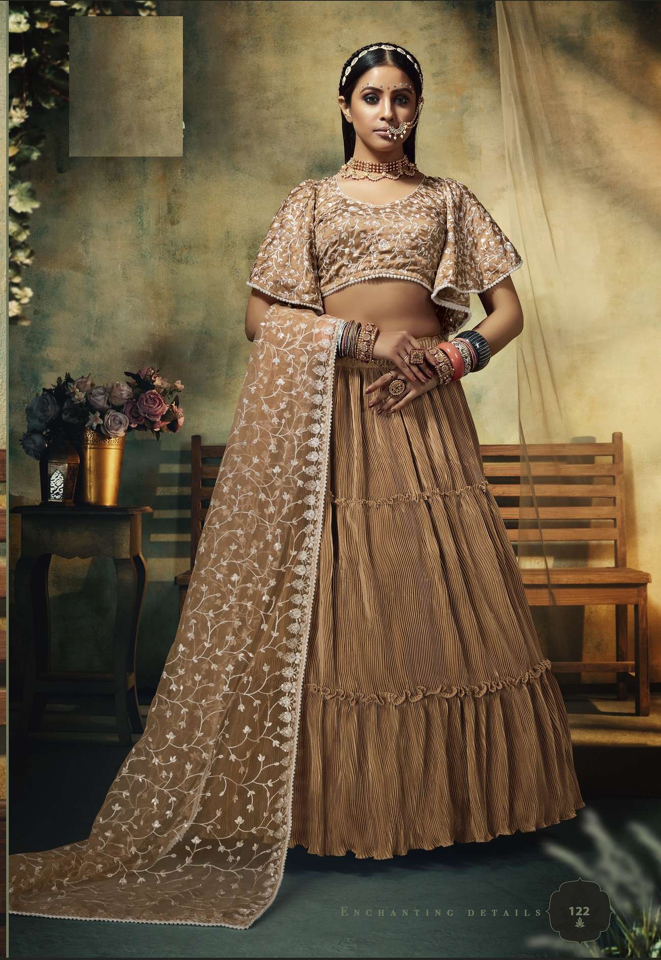 MOST SELLING READY TO WEAR DESIGNER LEHENGA CHOLI FOR WEDDING PARTY WEAR FOR WOMEN SHREEMATEE AAHANA 122