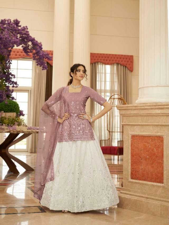 NEW ARRIVAL FANCY WEDDING PARTY WEAR REAL CHIFFON LEHENGA CHOLI WITH LONG CHOLI RAJSTHANI STYLE 1965