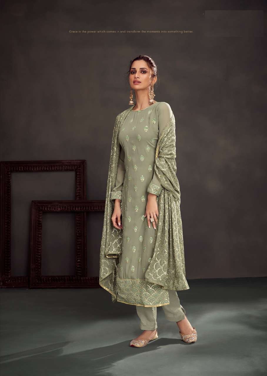 NEW ARRIVAL FANCY WEDDING PARTY WEAR REAL GEORGETTE PAKISTANI SALWAR KARMA 4207