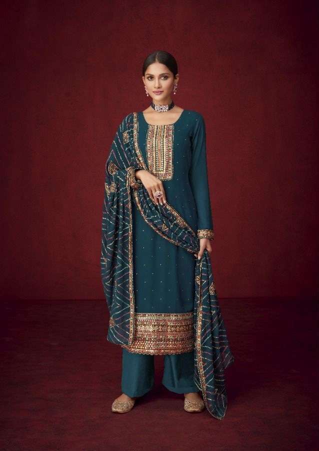 BEST SELLING PREMIUM DESIGNER FANCY PAKISTANI SALWAR SUIT FOR WEDDING PARTY GULKARIYA SAAYRA 7103