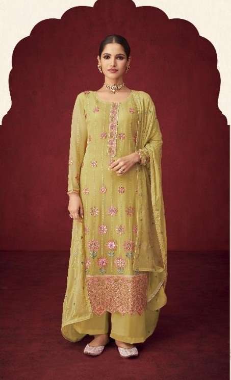 BEST SELLING PREMIUM DESIGNER FANCY PAKISTANI SALWAR SUIT FOR WEDDING PARTY GULKARIYA SAAYRA 7104