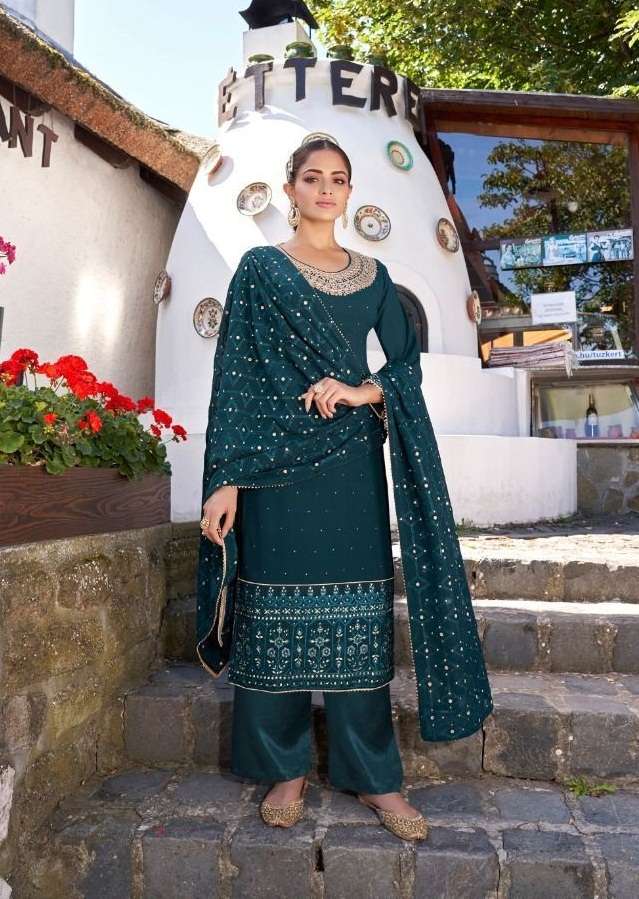 BEST SELLING PREMIUM DESIGNER FANCY PAKISTANI SALWAR SUIT FOR WEDDING PARTY GULKARIYA MARYA 7091